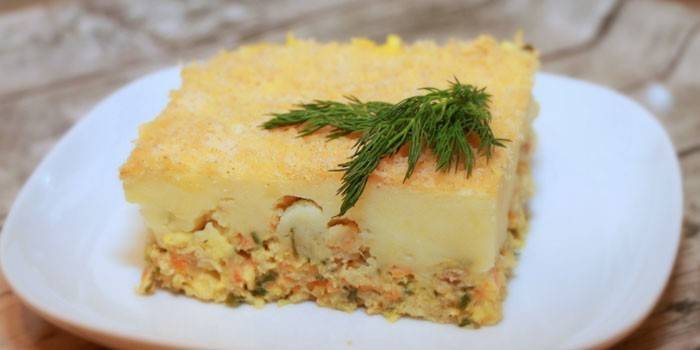 Рыбный фарш и картофель