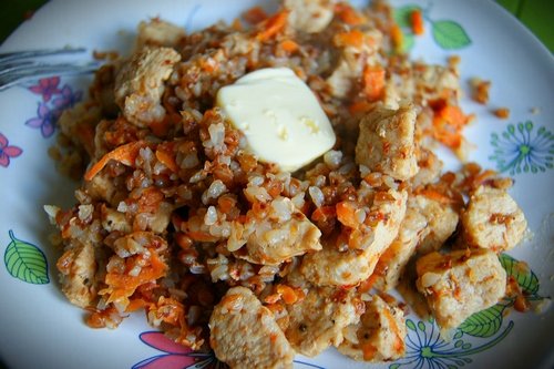 Гречка по-купеческая с курицей
