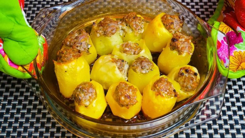 Готовим фаршированный картофель с мясом