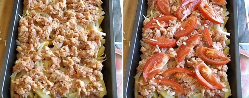 французское мясо с запеченным картофелем