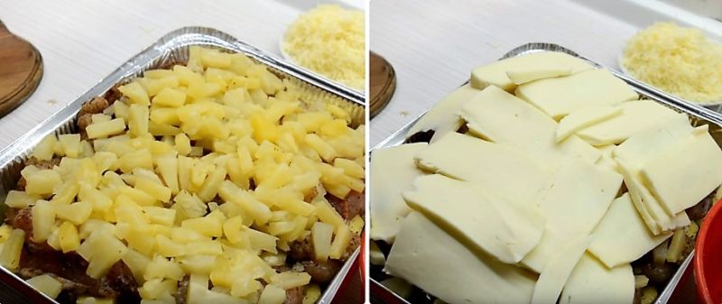 французское мясо с запеченным картофелем