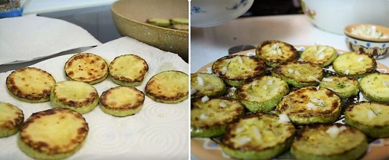 жареные кабачки на сковороде