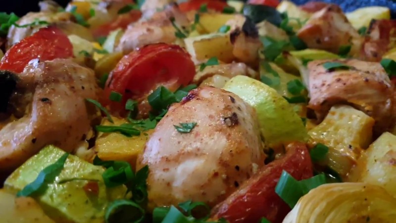 овощи с курицей