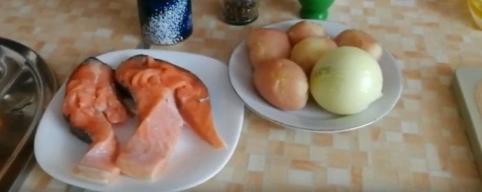 Продукты для лосося с картофелем