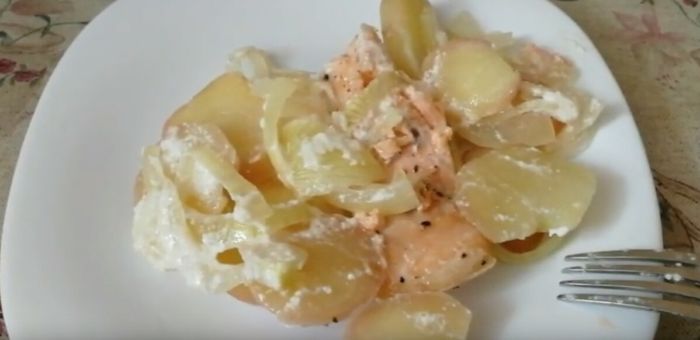 Лосось с картофелем рецепт