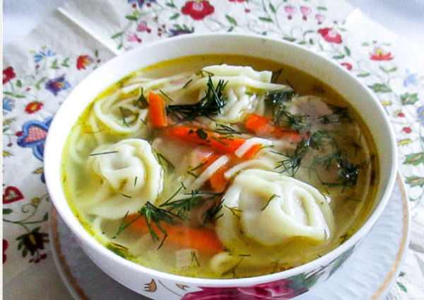 суп с клецками