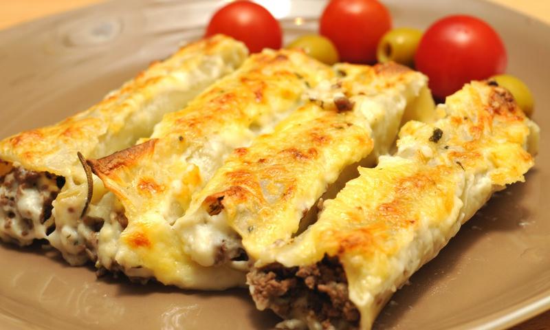 Роллы из макарон с фаршем фото