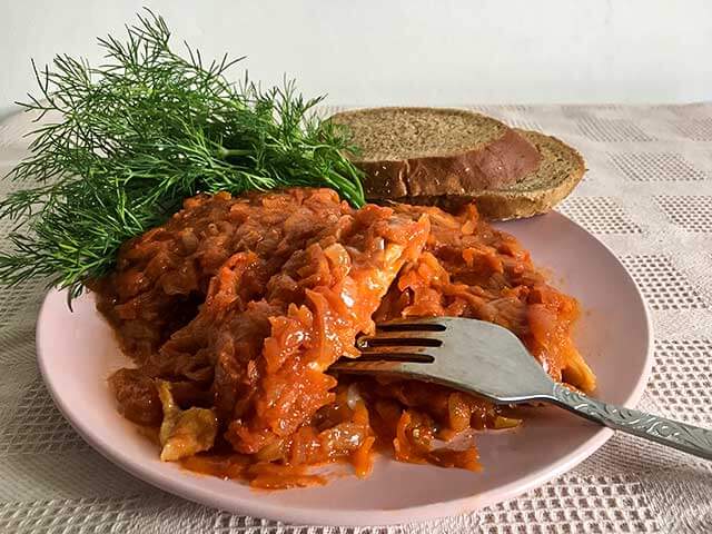 Минтай маринованный